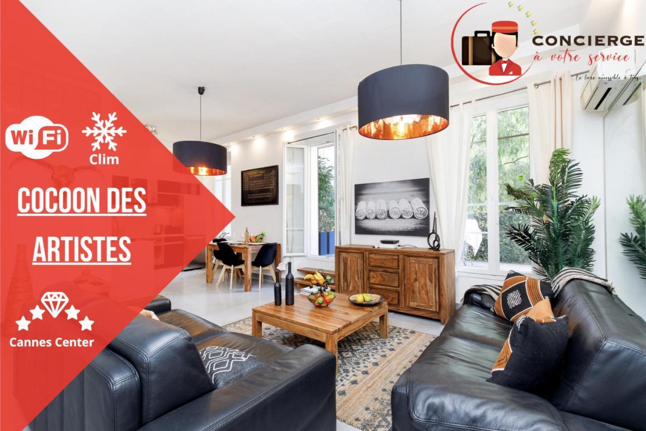 Le Cocon Des Artistes - Coeur De Cannes - Spacieux - Terrasse - Clim 외부 사진